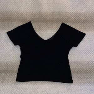 Basic Black Crop Top
